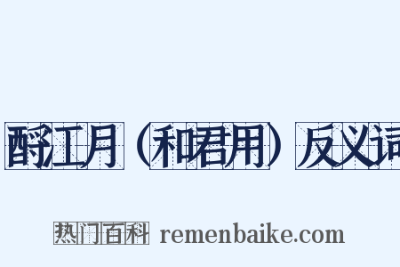 酹江月（和君用）反义词是什么意思的图片